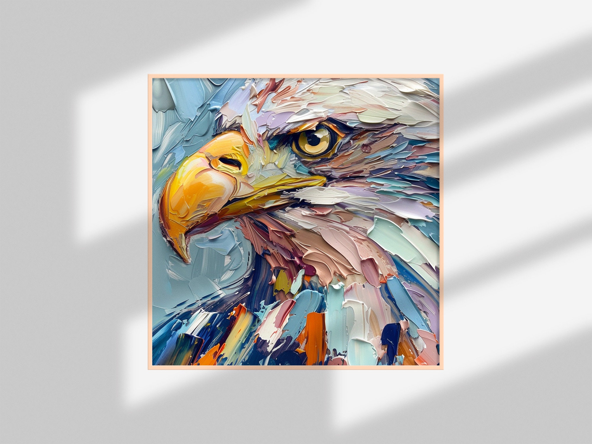 Bald Eagle Painting Bird Portrait Original Art Animals Impasto Artwork ...