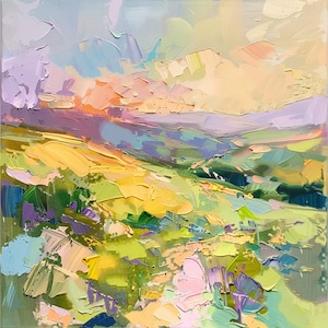 Dipinto Maroon Bells su tela, paesaggio del Colorado, arte originale, decorazioni da parete in impasto, regali da viaggio di ArtSenya