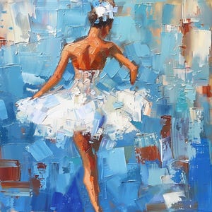 Ballerina Leinwand Gemälde Frau Körper Original Art Ballett Tänzerin Wand Kunst Figuratives Kunstwerk Großes Gemälde von ArtSenya