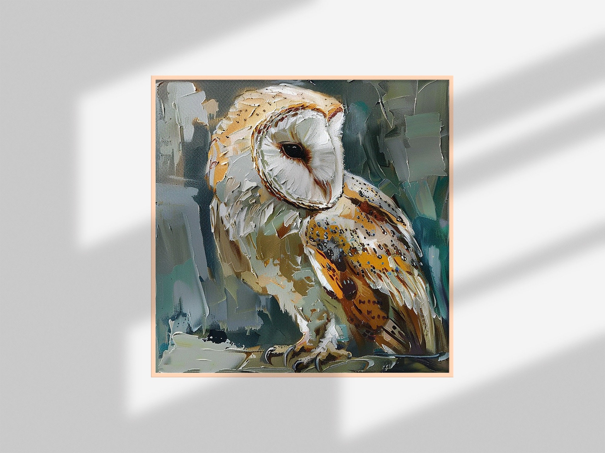 油絵　メンフクロウ　「知る」 0_307066e4c0ff9b62e9425be7079a