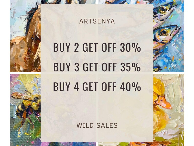 Honeybee Canvas Original Painting Lilac Flowers Brushstroke Painting on