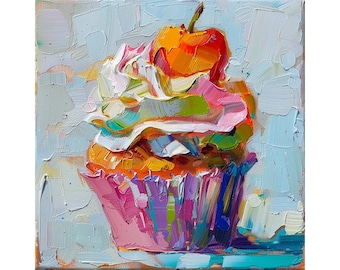 キャンバスアート 絵画 ケーキ Iam the king shortcake キャンバスF3号