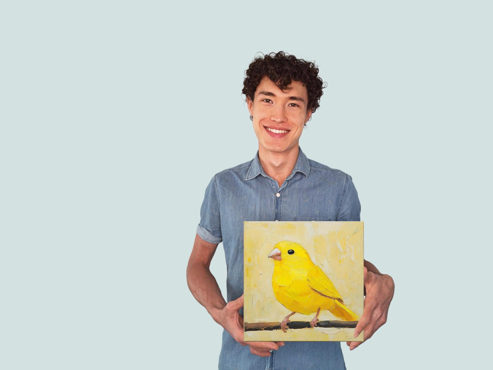 てぃんくる　版画　YELLOW CANARY アールビバン てぃんくる 版画 YELLOW CANARY アールビバン