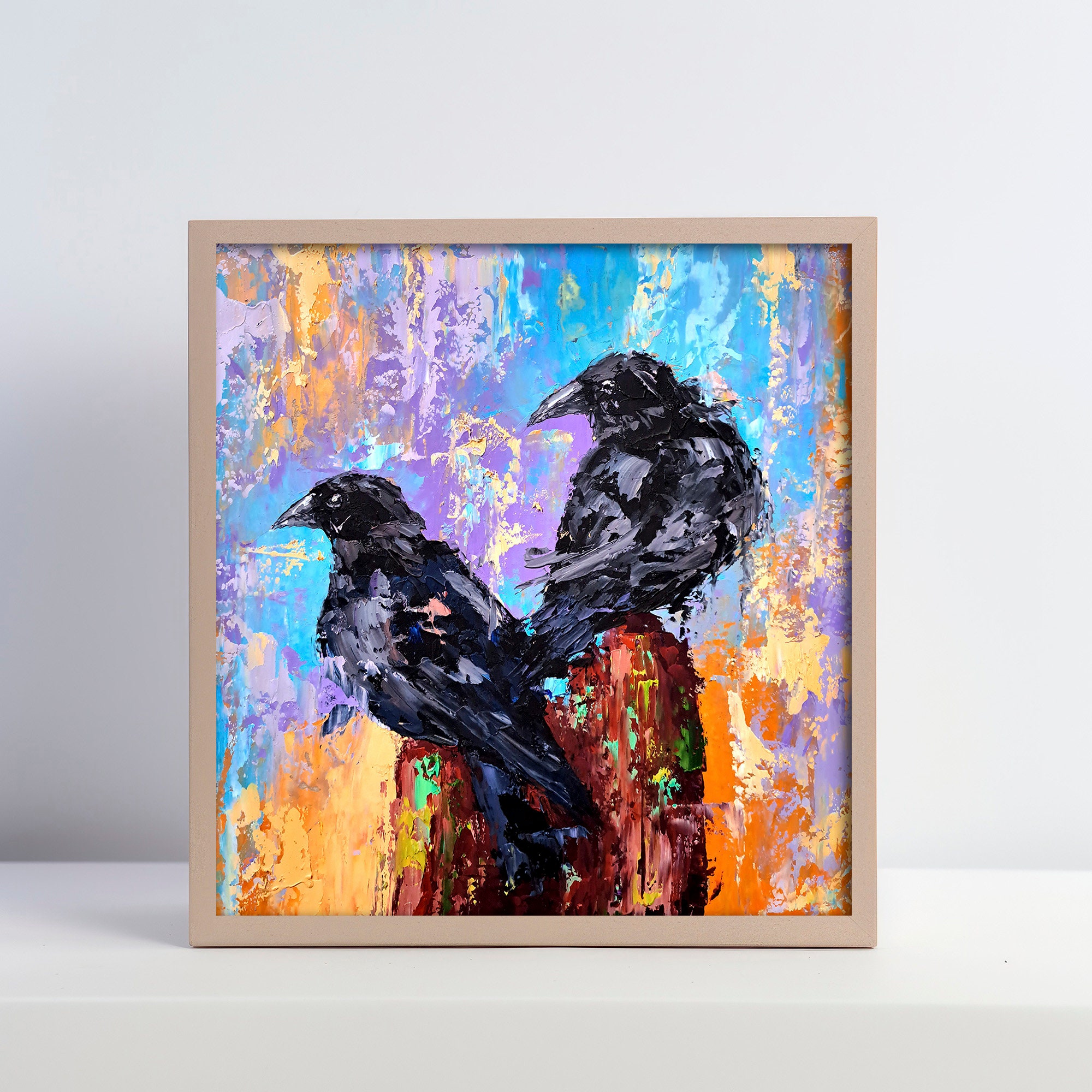 Buy Black Ravens Oil Painting Couple Birds Original Art Crow Impasto Painting Animals Wall Art by Artsenya Online in India - Etsy Buy Black Ravens Oil Painting Couple Birds Original Art Crow Impasto Painting Animals Wall Art by Artsenya Online in India - Etsy