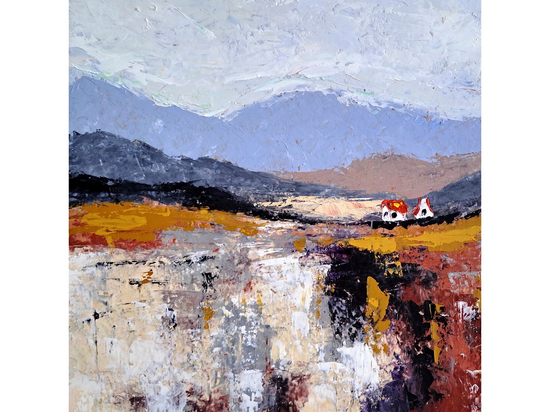 Ireland Painting Irish Landscape Original Art Mountain Impasto Oil ...