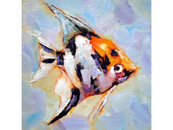 Scalar Fish Painting Sea Animals. Scalar Fish Painting Sea Animals.