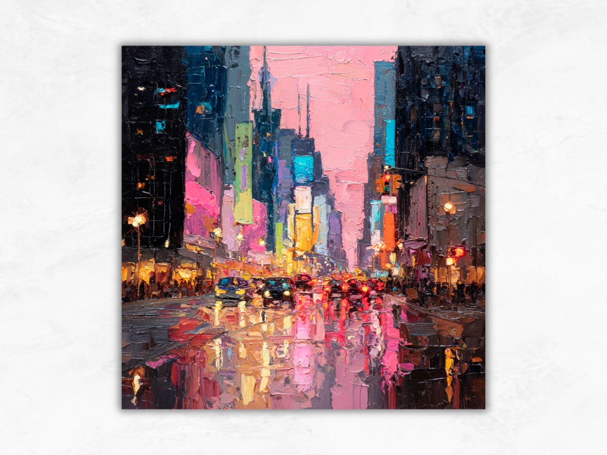 油絵 絵画【夜景の街】 油絵 絵画 【夜景の街】 【公式通販】