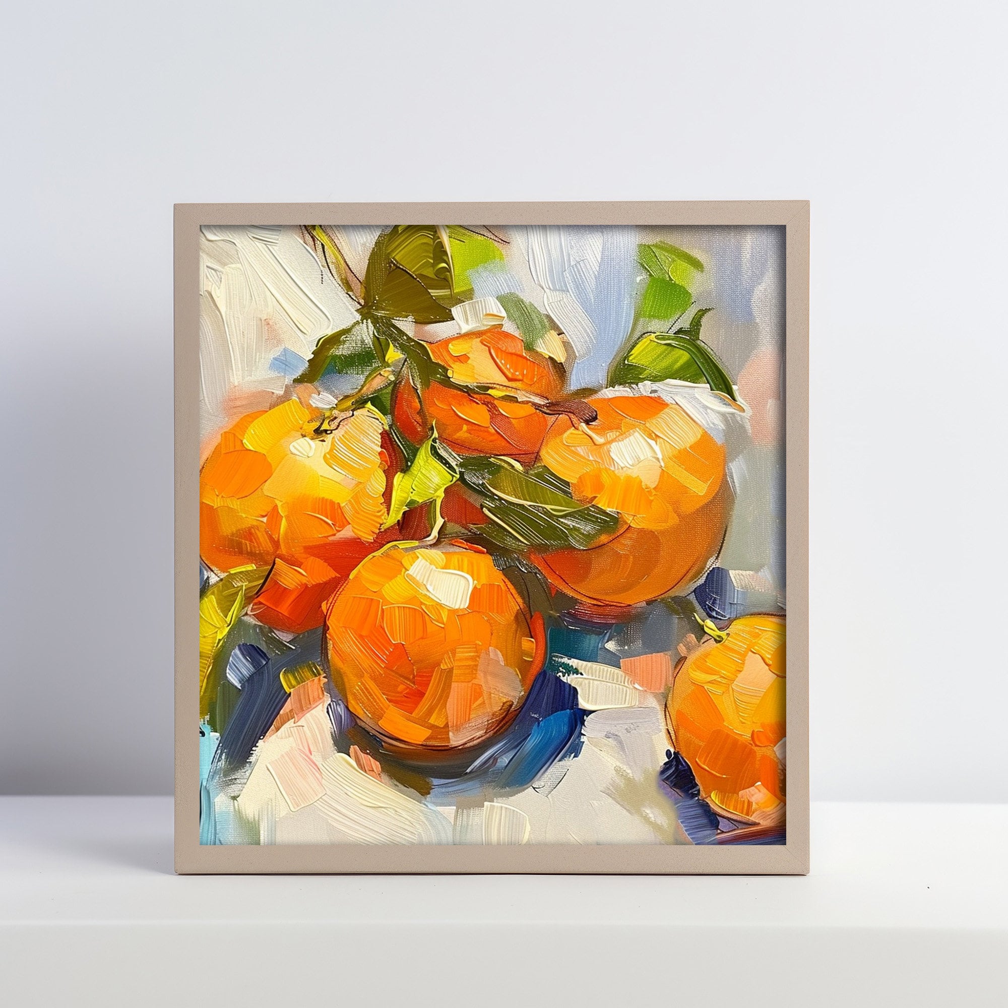 Orange Oil Painting on Canvas Orange Tree Original Art Fruit Artwork ...