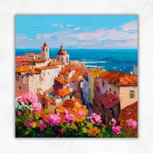 Croatia Painting Dubrovnik Large Canvas Art Cityscape Travel Wall Art Gift by ArtSenya