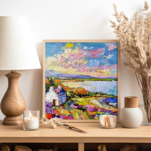 Irish Countryside Oil Painting Ireland Landscape Original Art Rustic ...