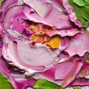 Pink Rose Painting Floral Original Impasto Oil Artwork Pink Rose Artwork Kitchen Wall Art Decor Spring Gifts by ArtSenya