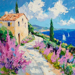 Tuscany Painting On Large Canvas Italy Original Canvas Fine Art Tuscan Wall Decor Gift by ArtSenya