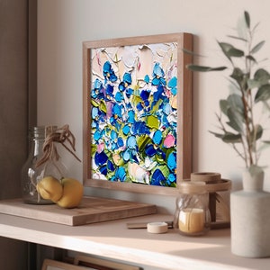 Forget-Me-Nots Oil Painting Floral Original Art Flowers Impasto Wall Art Spring Gifts For Her by ArtSenya image 7