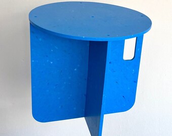 Recycled Plastic Stool/Coffee Table/Bedside Stand | Custom Colours Handmade to Order in Europe