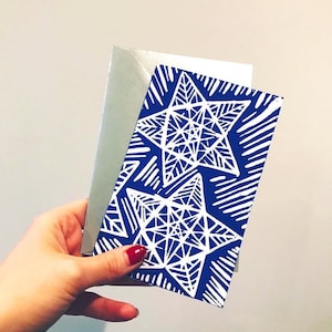 Minimaliste, Carte de Noël, Hiver fait main