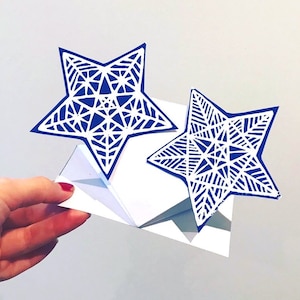 Pop-up eigentijdse kerstkaart