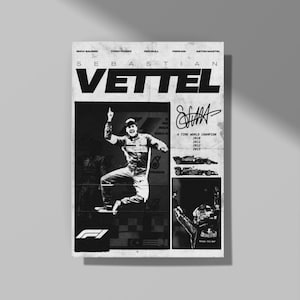 Formula 1 Sebastian Vettel A4 Poster