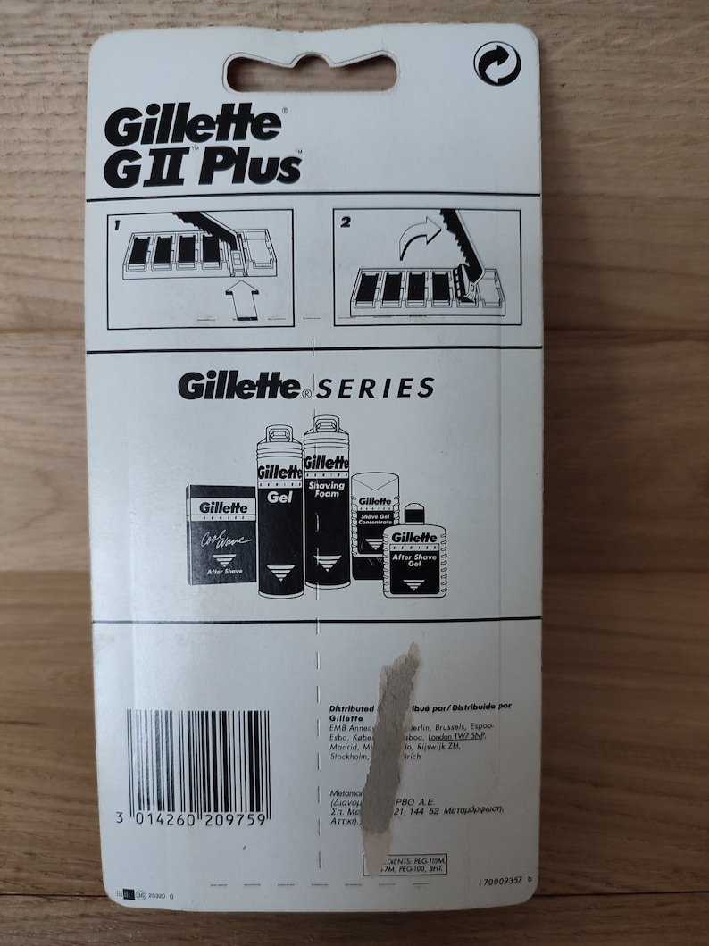 Gillete Text Gillette GII Plus Vintage Set NOS With 2 cartridges - Etsy