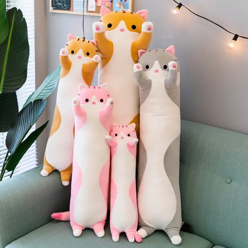 Soft Long Mewaii Cat Pillow Cute Plush Toys Stuffed Nap - Etsy