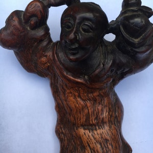 China carved root character 18th century qing