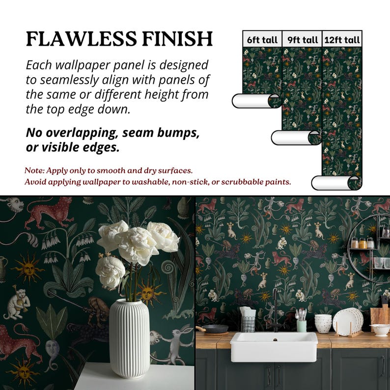 Buy Weird Medieval Wallpaper Moody Dark Green Bedroom Bathroom