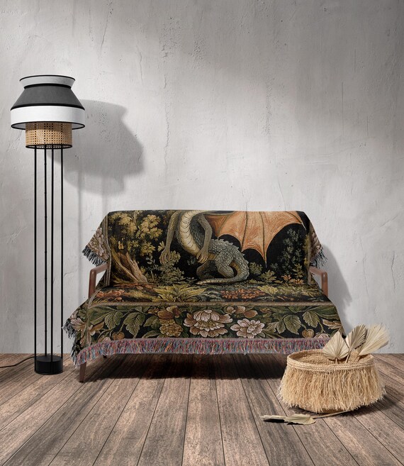 Coperta con drago di fuoco, coperta decorativa in pile di flanella, calda, morbida, leggera, pelosa, regalo per gli amanti del drago, per ragazzi, ragazze, adolescenti, donne, per letto, divano, 101 x
