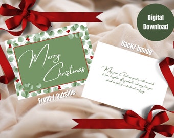 Digital Christmas Cards, Printable Holidays Cards, Greeting Cards, Merry Christmas