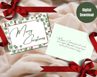 Digital Christmas Cards, Printable Holidays Cards, Greeting Cards, Merry Christmas