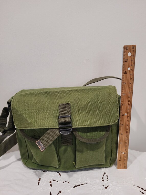 Canvas Ammo Olive Green Shoulder Bag - image 4