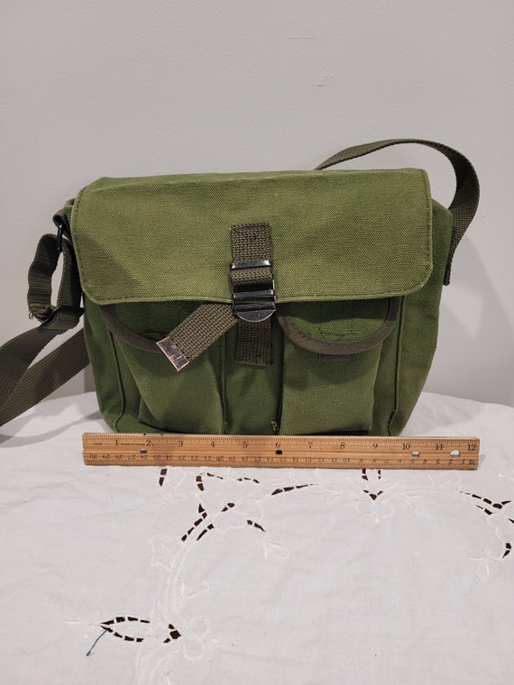 Canvas Ammo Olive Green Shoulder Bag - image 3