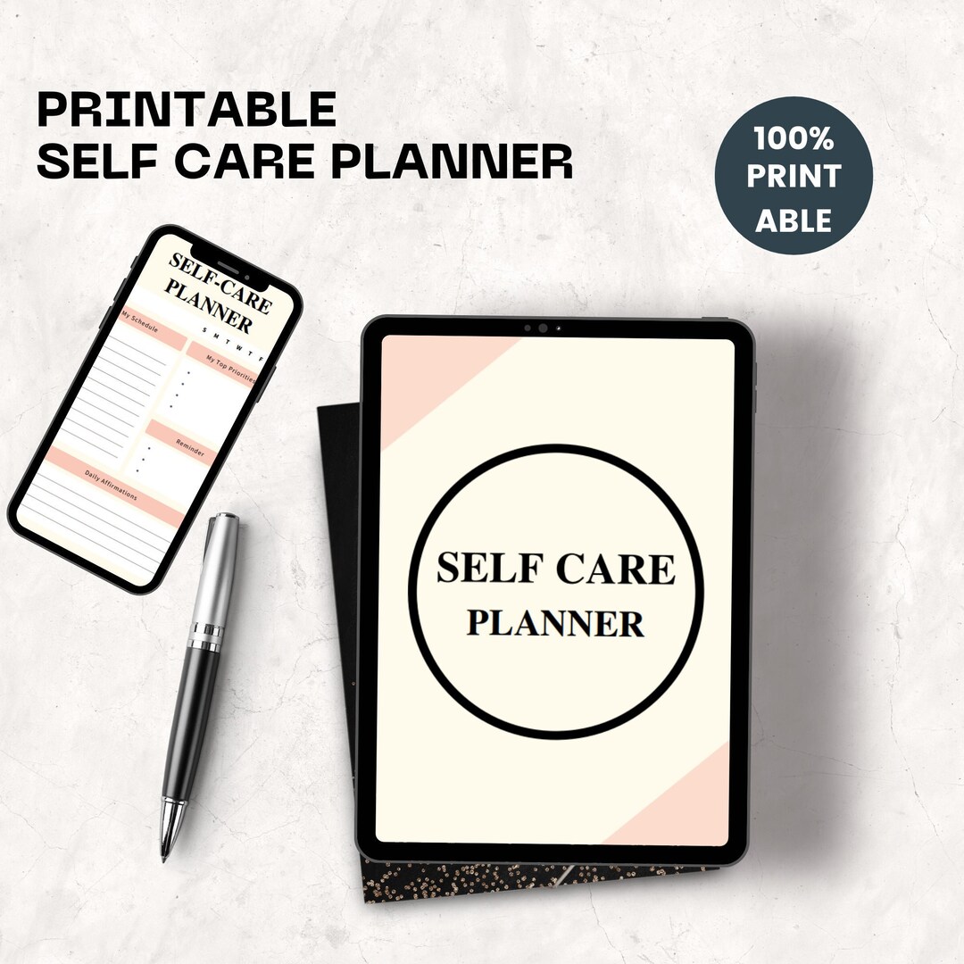 Self care Planner Printable Self love Journal Mental Health Etsy