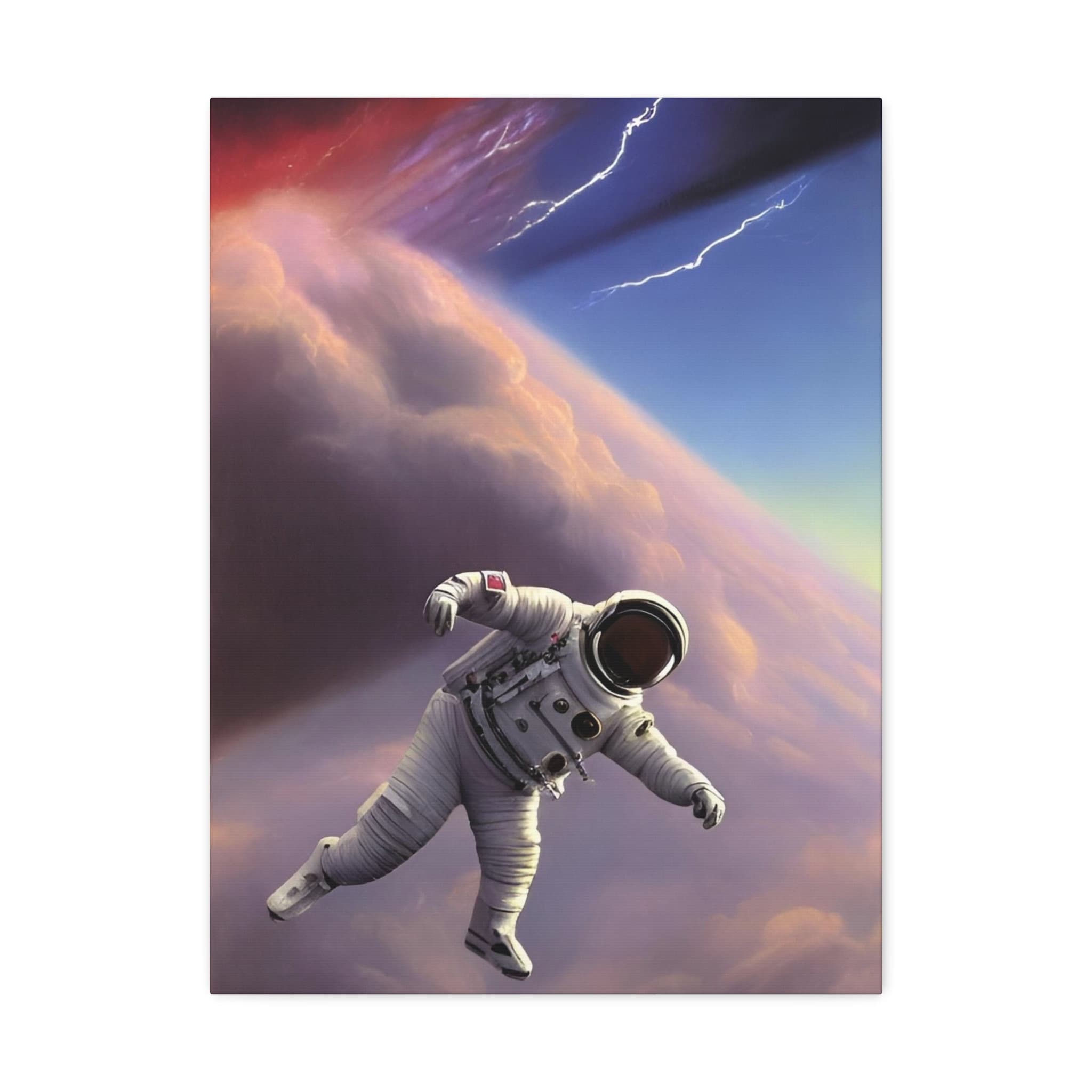 Spaceman Falling Through Space Astronaut Falling In Space Art