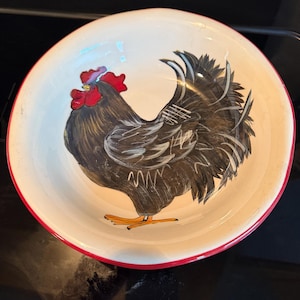 Certified International Le Rooster Ceramic Dinnerware, Large Serving Bowl/Fruit Bowl, Sold individually