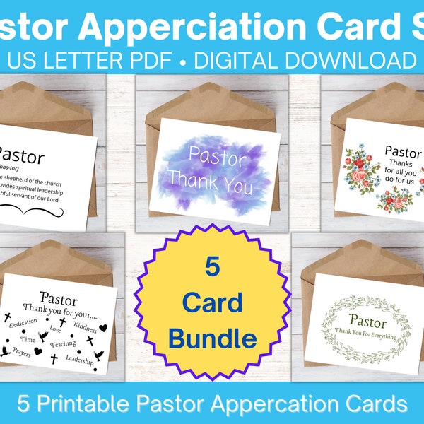 Printable Pastor Appreciation Template - Etsy