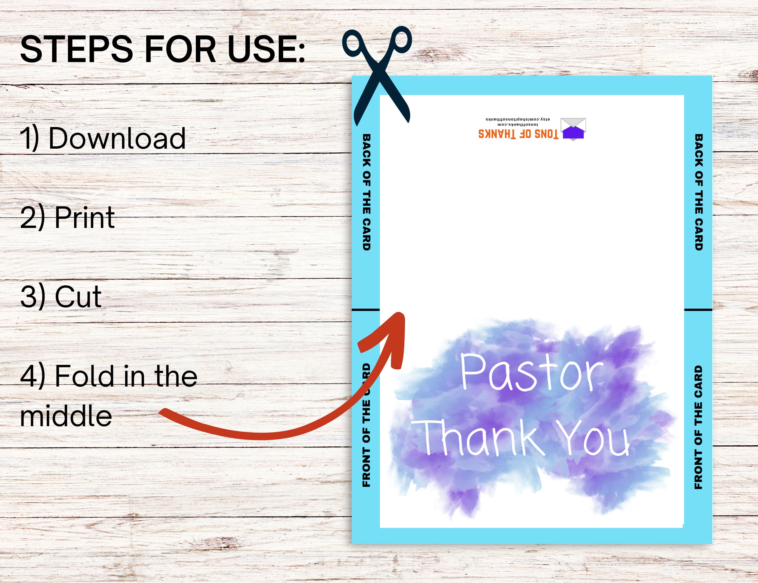 Printable Pastor Appreciation Card Bundle Pastor Thank You Card 