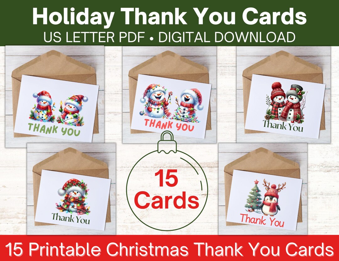 Printable Holiday Thank You Card - Il 1080xN.6471412926 Tiq8 