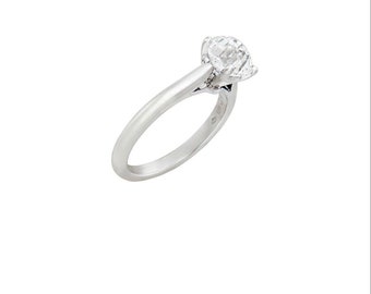 Vintage Cartier Platinum “Crown Of Light” Diamond Engagement Ring 1.55 CT D VS1