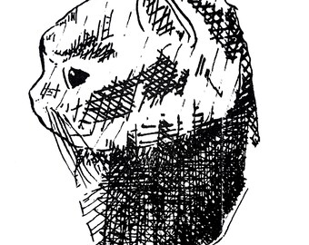 Cat - 5x7 Screenprint
