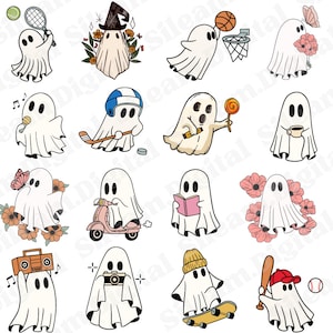Süßer Geist PNG. Halloween PNG. Sport Geist Png. Blumengeist. Musik-Geist png. Cricut-Dateien. Digital Halloween convo. Halloween Herbstentwürfe