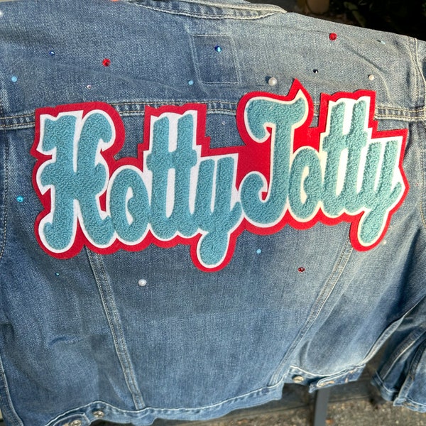 Custom Game Day denim Jacket, Hotty Totty