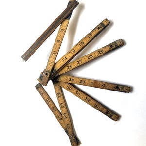 Vintage OxWall 72" Holzregele Zimmermanns Regelmaß Holz 1,8 m Made in USA