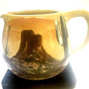 Vintage Hand Painted Art Pottery Creamer Pitcher by Paul Storie Pottery Marshall