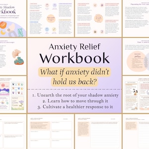 Anxiety relief guide: Overcome anxious thoughts with shadow journaling, stress relief exercises, anxiety coping skills & custom affirmations
