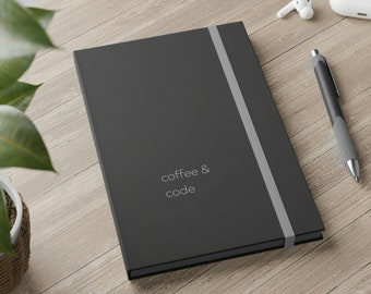 Coffee & Code Ruled Hardcover Notebook - A Must-Have for Developers and Techies - Unique and Memorable Gift