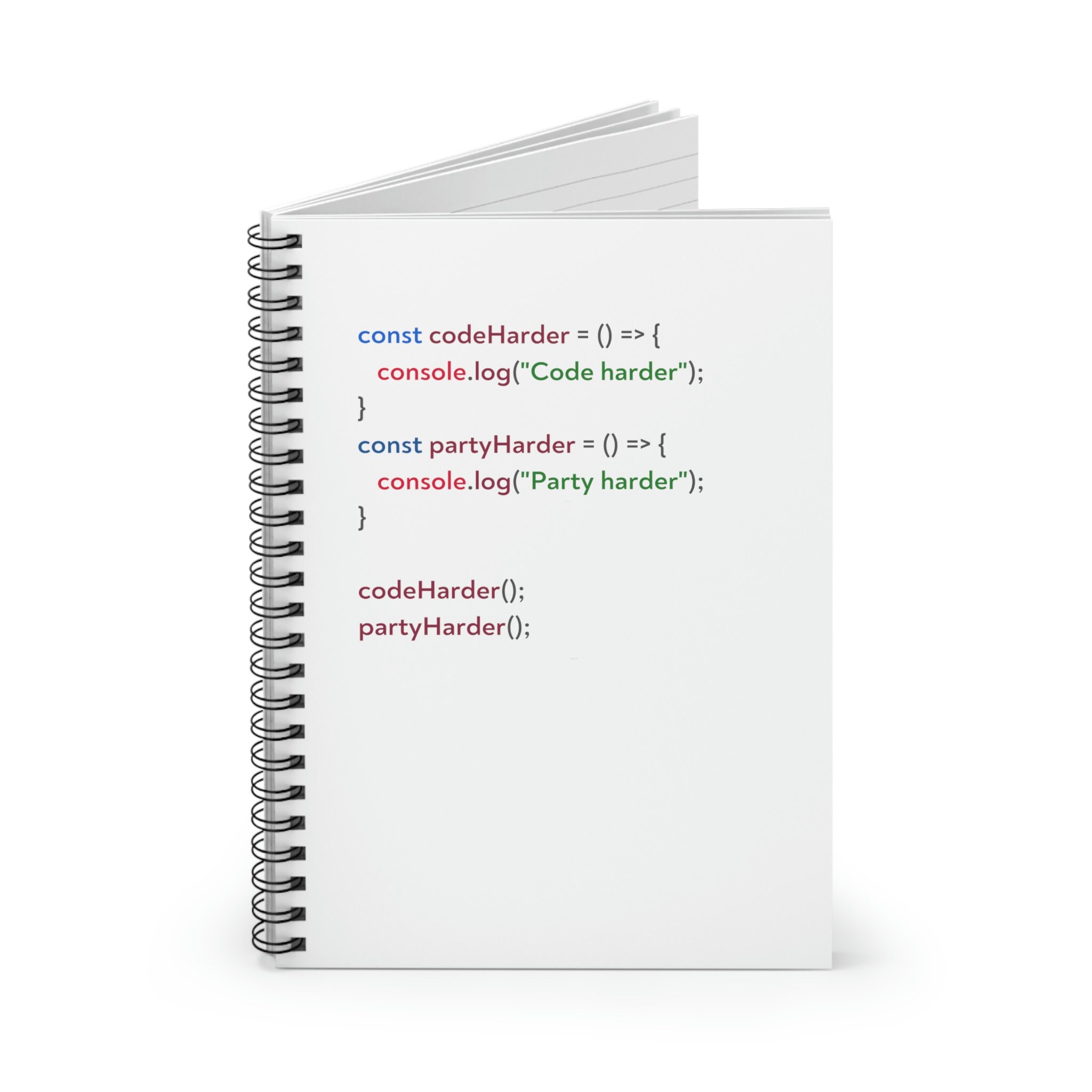 Original Code Hard Party Harder Notebook Unique Gift for Programmers ...
