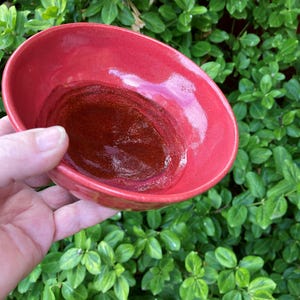 Small ceramic bowl in Volcanic red. Handmade pottery