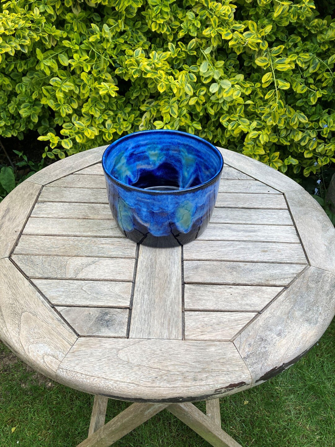 Ceramic Plant Pot, Cobalt Blue, Handmade Wheel Thrown Pottery - Etsy