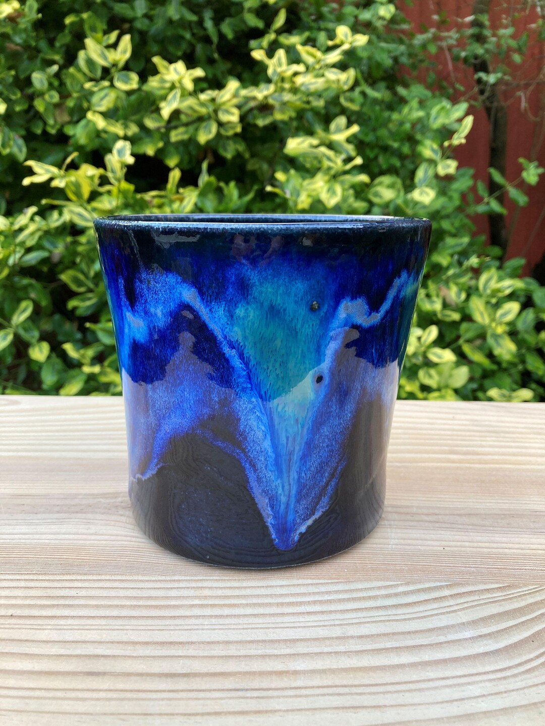 Ceramic Plant Pot, Cobalt Blue, Handmade Wheel Thrown Pottery - Etsy