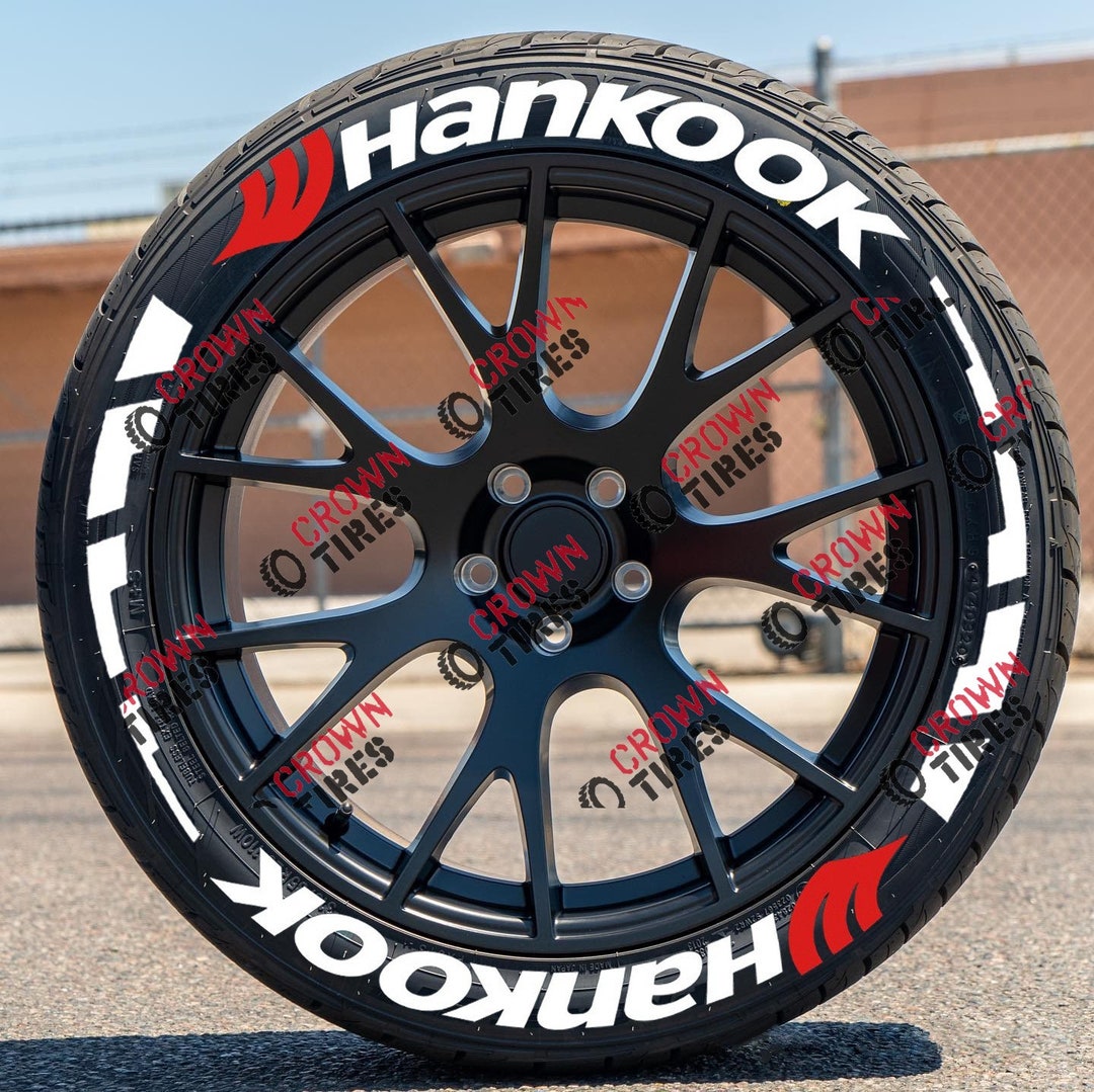 Permanent Hankook Tire Lettering Stickers 1.25 Letters for 14 to 22 16