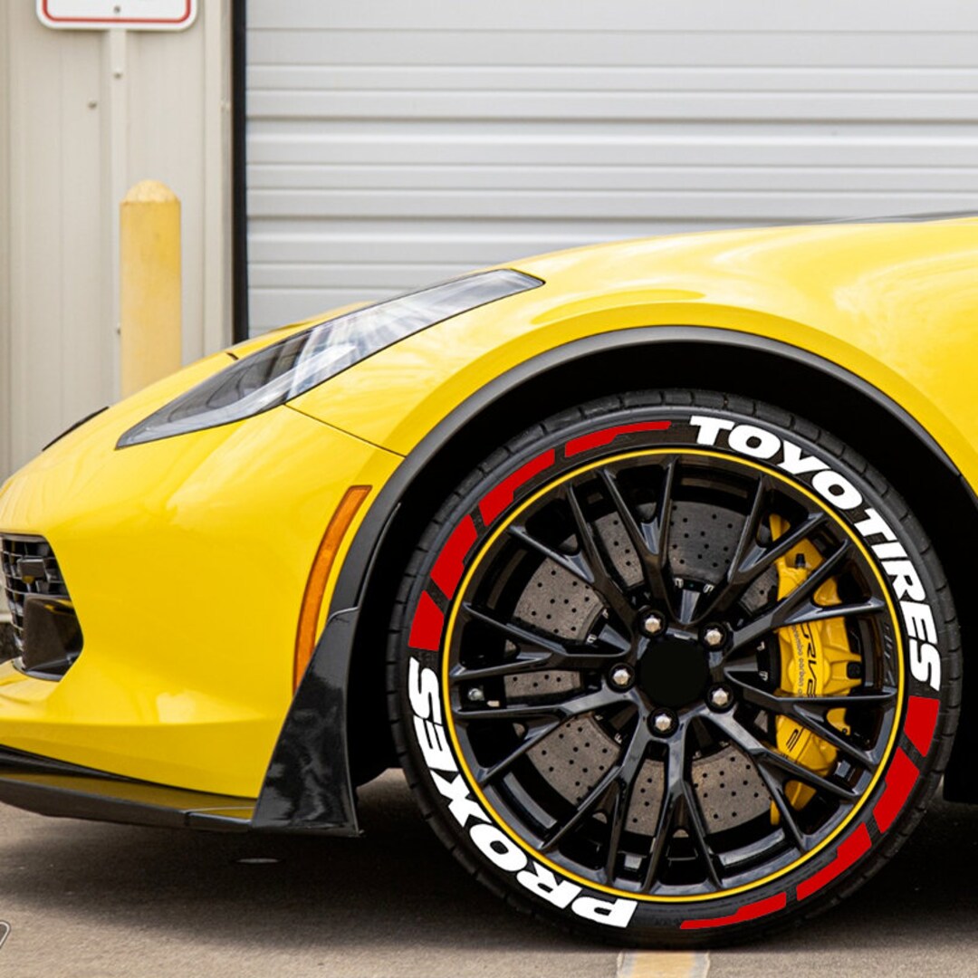Permanent Toyo Tires Proxes Tire Lettering Stickers 1.25 for 14 to 22